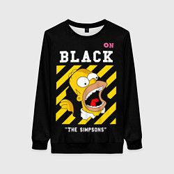 Свитшот женский Симпсоны х ON BLACK, цвет: 3D-черный