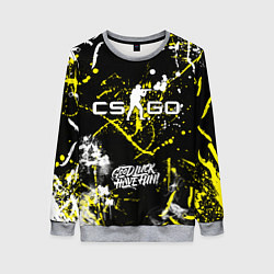 Свитшот женский CS:GO Брызги красок, цвет: 3D-меланж