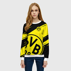 Свитшот женский BORUSSIA BVB 09 LOGO, цвет: 3D-белый — фото 2