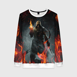 Женский свитшот TES SKYRIM DOVAHKIN FLAME ДРАКОНОРОЖДЕННЫЙ