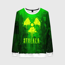 Женский свитшот STALKER LOGO RADIATOIN NEON TOXIC