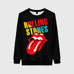 Свитшот женский Роллинг Стоунз Rolling Stones, цвет: 3D-черный