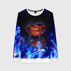 Свитшот женский POPPY PLAYTIME: NEON FIRE, цвет: 3D-белый