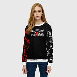 Свитшот женский Токийские мстители Valhalla, цвет: 3D-белый — фото 2
