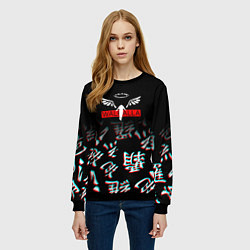 Свитшот женский Tokyo Revengers Valhalla Glitch, цвет: 3D-черный — фото 2