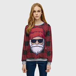 Свитшот женский SANTA HIPSTER САНТА ХИПСТЕР, цвет: 3D-меланж — фото 2