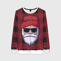 Свитшот женский SANTA HIPSTER САНТА ХИПСТЕР, цвет: 3D-белый