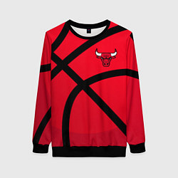 Свитшот женский Чикаго Буллз Chicago Bulls NBA, цвет: 3D-черный