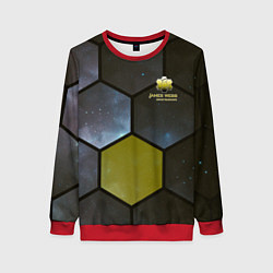 Свитшот женский JWST space cell theme, цвет: 3D-красный