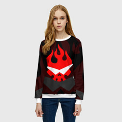 Свитшот женский GURREN LAGANN LOGO SYMBOL, цвет: 3D-белый — фото 2