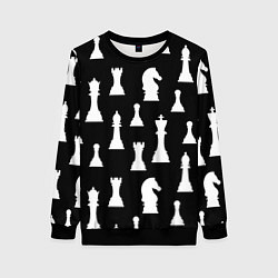 Женский свитшот Белые шахматные фигуры