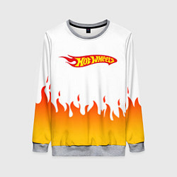 Свитшот женский Hot Wheels Logo Fire, цвет: 3D-меланж