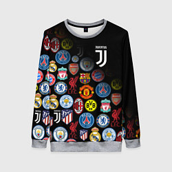 Свитшот женский JUVENTUS LOGOBOMBING SPORT, цвет: 3D-меланж