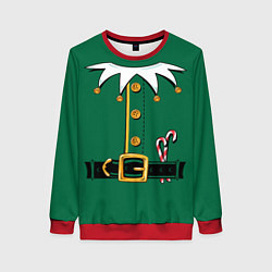 Свитшот женский Christmas Elf Outfit, цвет: 3D-красный