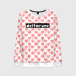 Женский свитшот DELTARUNE PATTERN LOGO