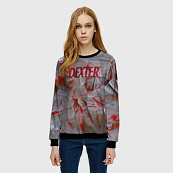 Свитшот женский Кровавая ткань, цвет: 3D-черный — фото 2