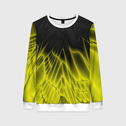 Женский свитшот Коллекция Rays Лучи Желтый и черный Абстракция 662