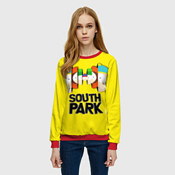 Свитшот женский South Park - Южный парк персонажи, цвет: 3D-красный — фото 2