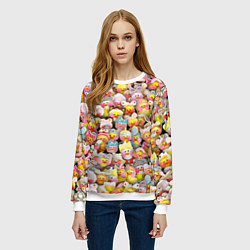 Свитшот женский Уточки Лалафанфан, цвет: 3D-белый — фото 2