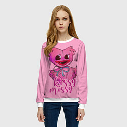 Свитшот женский Pink Kissy Missy, цвет: 3D-белый — фото 2