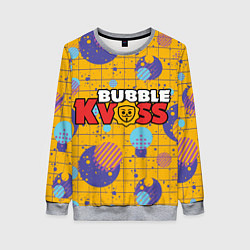 Свитшот женский Bubble kvass с узором, цвет: 3D-меланж