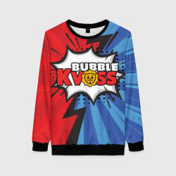 Женский свитшот Бабл квас супер геройский узор
