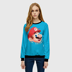 Свитшот женский Mario арт, цвет: 3D-черный — фото 2