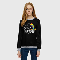 Свитшот женский PINK FLOYD - ПИНК ФЛОЙД ЛУЖА, цвет: 3D-меланж — фото 2