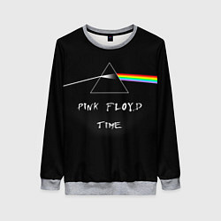 Свитшот женский PINK FLOYD TIME ПИНК ФЛОЙД ЛОГОТИП, цвет: 3D-меланж