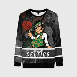 Свитшот женский Boston Celtics , Бостон Селтикс, цвет: 3D-черный
