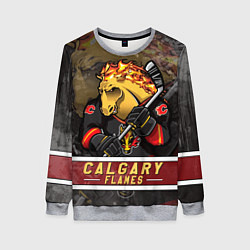 Женский свитшот Калгари Флэймз, Calgary Flames Маскот