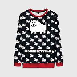 Женский свитшот UNDERTALE DOG AND LOGO УНДЕРТАЛЕ