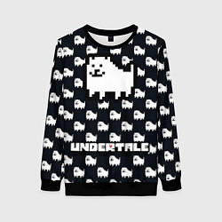 Женский свитшот UNDERTALE DOG AND LOGO УНДЕРТАЛЕ