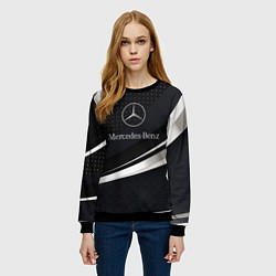 Свитшот женский Mercedes-Benz Sport, цвет: 3D-черный — фото 2