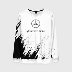 Свитшот женский Mercedes-Benz - White texture, цвет: 3D-белый