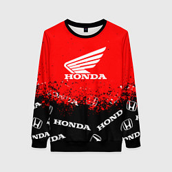 Свитшот женский Honda sport брызги, цвет: 3D-черный