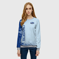 Свитшот женский Subaru - Субару, цвет: 3D-меланж — фото 2