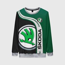Свитшот женский SKODA AUTO ШКОДА АВТО, цвет: 3D-меланж
