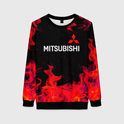 Женский свитшот Mitsubishi пламя огня