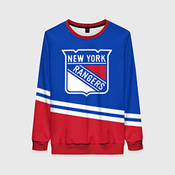 Свитшот женский New York Rangers Нью Йорк Рейнджерс, цвет: 3D-красный