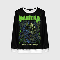 Женский свитшот Pantera green череп