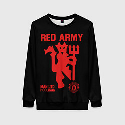 Свитшот женский Manchester United Red Army Манчестер Юнайтед, цвет: 3D-черный
