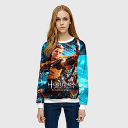 Свитшот женский Horizon Forbidden West - Элой арт, цвет: 3D-белый — фото 2