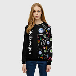 Свитшот женский Volkswagen Group Half Pattern, цвет: 3D-черный — фото 2