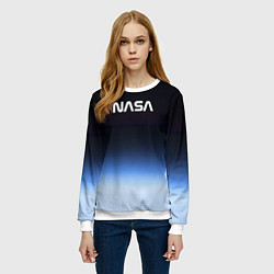 Свитшот женский NASA с МКС, цвет: 3D-белый — фото 2