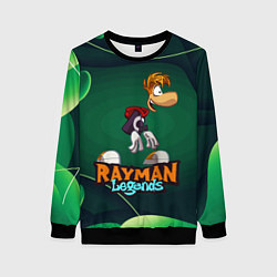 Свитшот женский Rayman Legends Green, цвет: 3D-черный