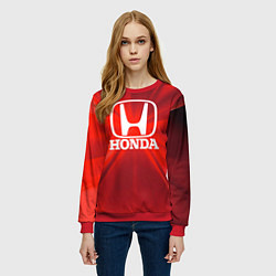 Свитшот женский Хонда HONDA, цвет: 3D-красный — фото 2
