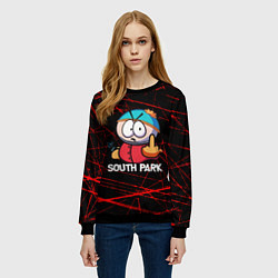 Свитшот женский Мультфильм Южный парк Эрик South Park, цвет: 3D-черный — фото 2