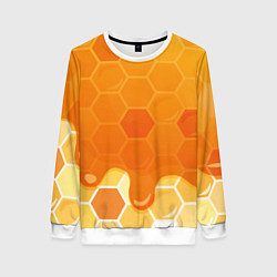 Свитшот женский Мёд от пчёл, цвет: 3D-белый