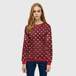 Свитшот женский Классические узоры classic, цвет: 3D-красный — фото 2